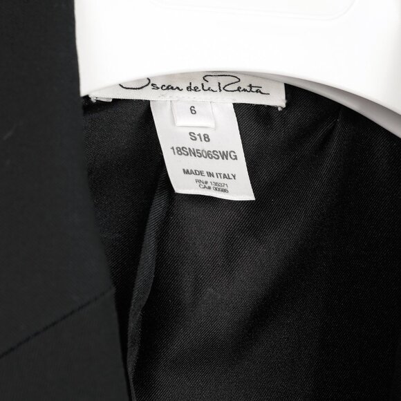 Oscar de la Renta SS/18 Runway Black Wool-Blend Longline Blazer - Picture 9 of 10